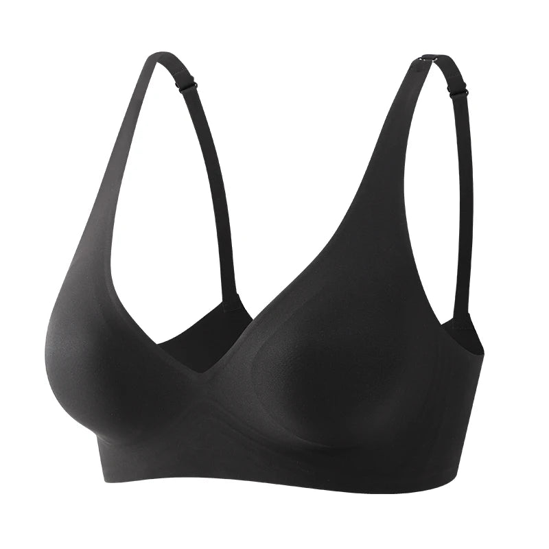 FINETOO Soft Wireless Bra Women Deep V Bras Sexy Bralette Padded Bra S-XL Female Seamless Underwear Comfortable Ladies Lingerie